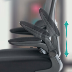 Ergonomisk kontorsstol med justerbart nackstöd och svankstöd