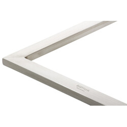 Eleganta matstolar i konstläder med rostfri stålram