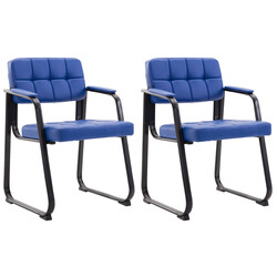 Bekväma eleganta besöksstolar i konstläder med metallram