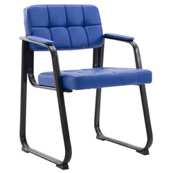 Bekväma eleganta besöksstolar i konstläder med metallram