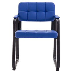 Bekväma eleganta besöksstolar i konstläder med metallram