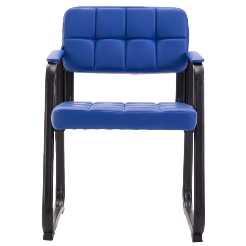 Bekväma eleganta besöksstolar i konstläder med metallram