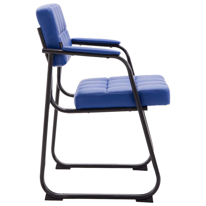 Bekväma eleganta besöksstolar i konstläder med metallram