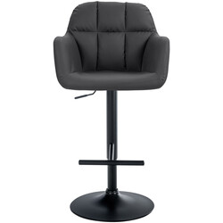 Elegant justerbar barstol med konstläder och armstöd