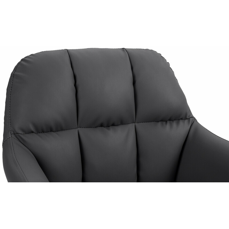 Elegant justerbar barstol med konstläder och armstöd