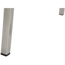 Eleganta matstolar i Colmar-tyg med rostfria stålben