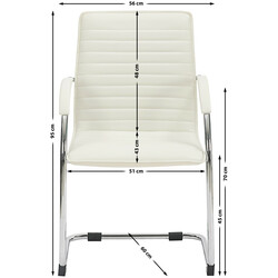 Eleganta och bekväma besöksstolar med konstläder och metallram