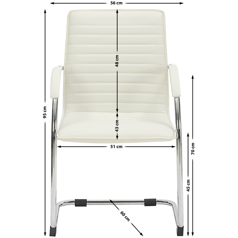 Eleganta och bekväma besöksstolar med konstläder och metallram