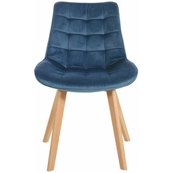 Eleganta sammetsstolar med träben och bekväm stoppning