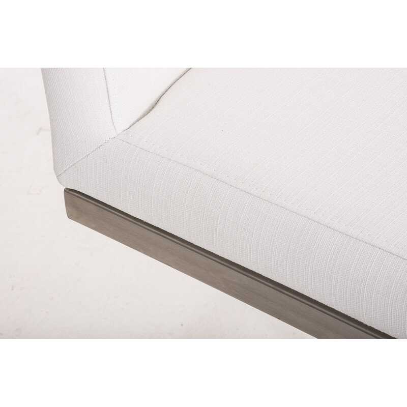 Bekväm och stilren barstol med ryggstöd i rostfritt stål