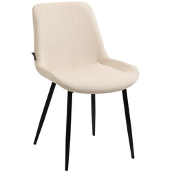 Eleganta matstolar i sammet med stabil metallram