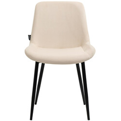 Eleganta matstolar i sammet med stabil metallram