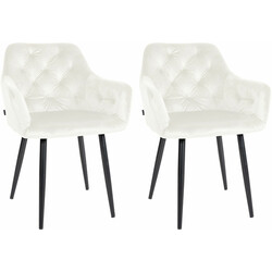 Elegant matstol i sammet med hög rygg och metallben