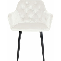 Elegant matstol i sammet med hög rygg och metallben