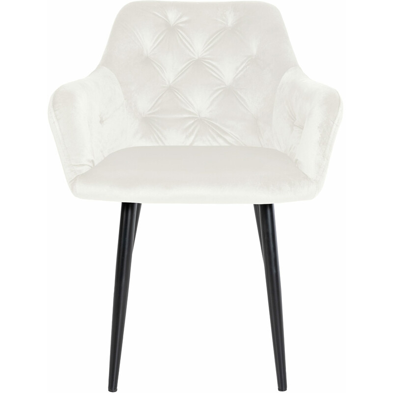 Elegant matstol i sammet med hög rygg och metallben