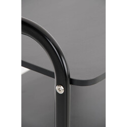 Vit medicinvagn med hjul och tre förvaringshyllor