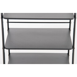 Vit medicinvagn med hjul och tre förvaringshyllor