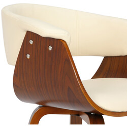 Bruce matstolar i böjt trä och konstläder