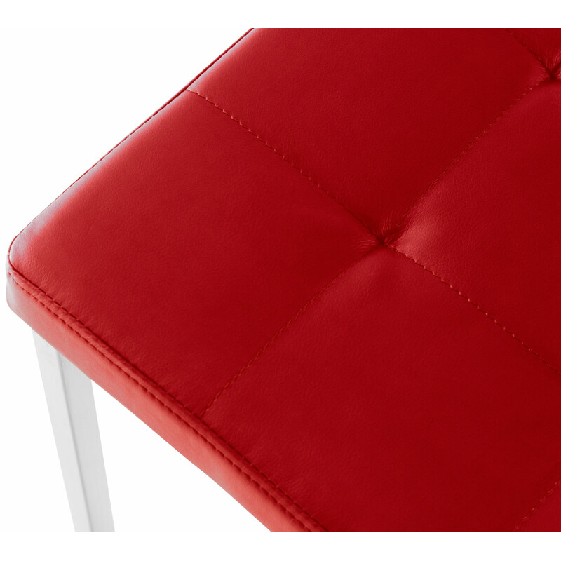 Elegant mångsidig pall med vadderad sits i konstläder