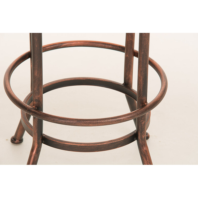 Justerbar barstol i trä och metall med ryggstöd