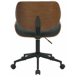 Ergonomisk kontorsstol i quiltat konstläder med justerbar höjd