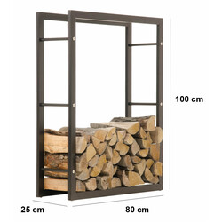 Exklusivt handgjort vedställ i högkvalitativt järn för inomhusbruk