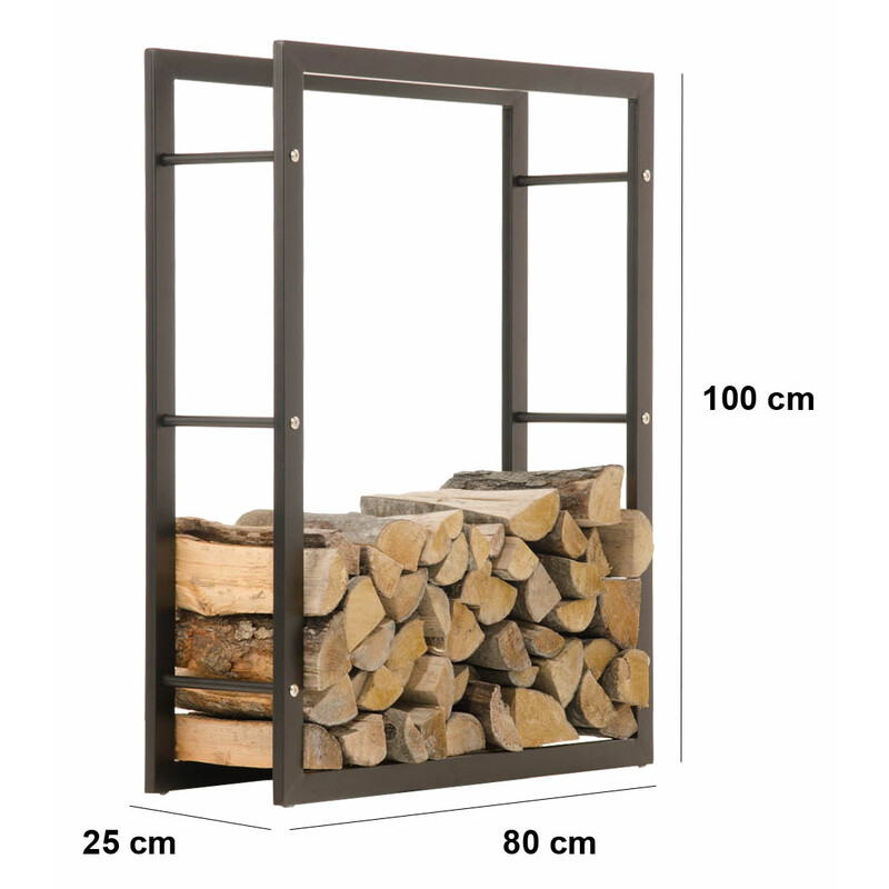 Exklusivt handgjort vedställ i högkvalitativt järn för inomhusbruk
