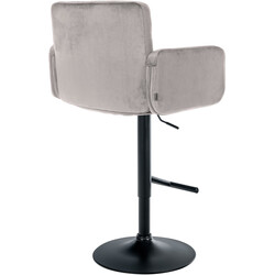 Elegant justerbar barstol i sammet med fotstöd