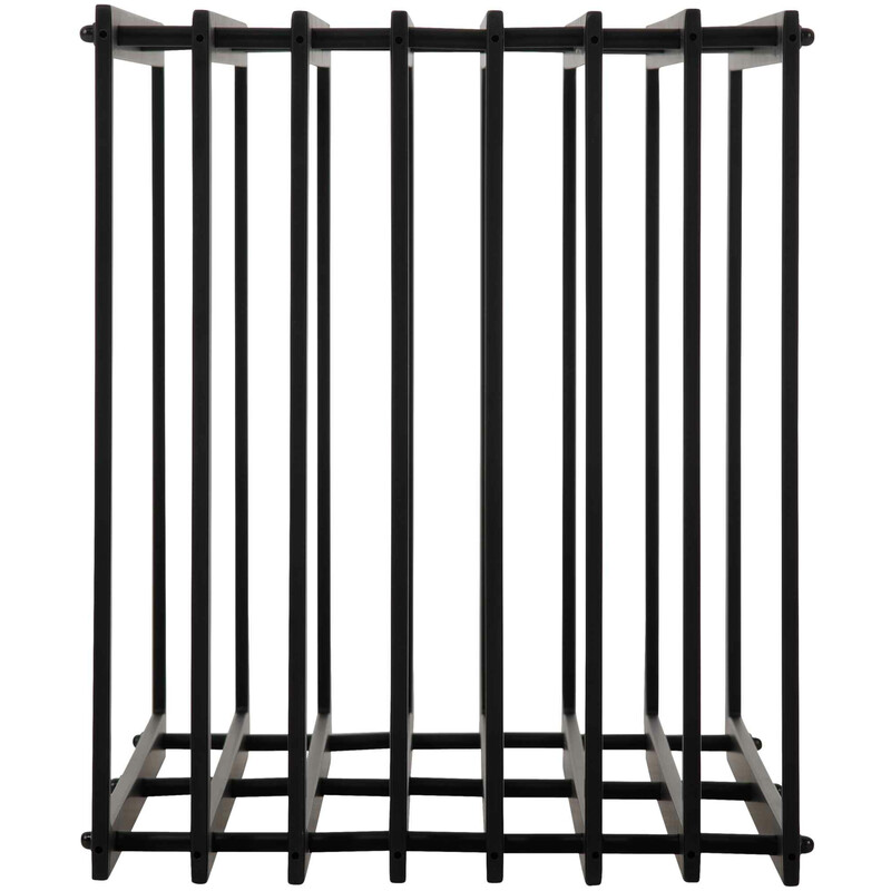 Handgjord vedställning i pulverlackerad metall, olika storlekar