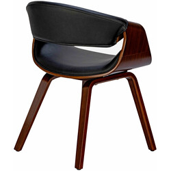 Bekväm matstol med armstöd och hållbar träkonstruktion