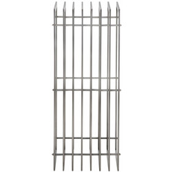 Handgjord vedställning i rostfritt stål med ribbad design