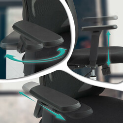 Modern justerbar plaststol med konstläder och fotstöd