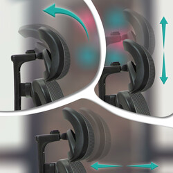 Modern justerbar plaststol med konstläder och fotstöd