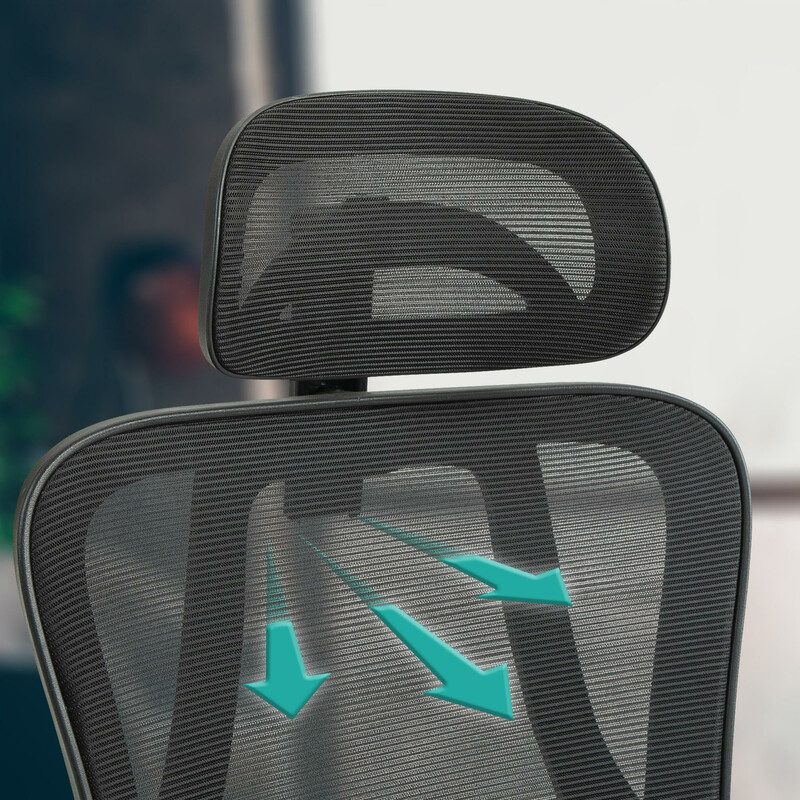 Modern justerbar plaststol med konstläder och fotstöd