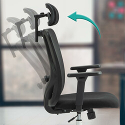 Modern justerbar plaststol med konstläder och fotstöd