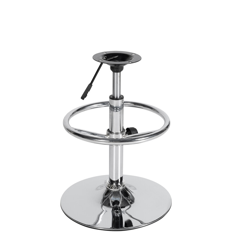 Kromfärgat höjdjusterbart metallstativ för barstol reservdelar