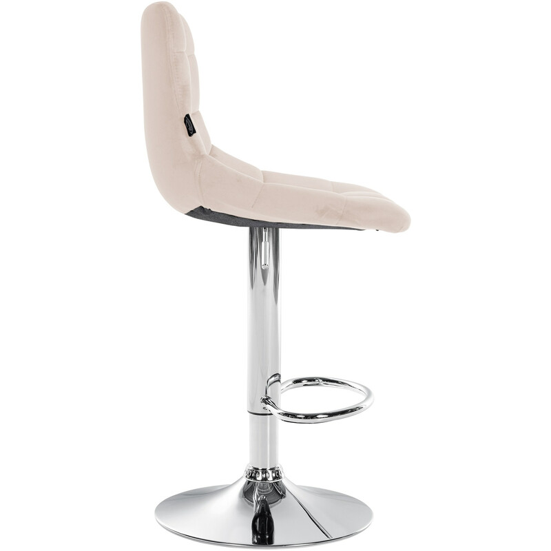 Elegant och bekväm höjdjusterbar barstol i sammet
