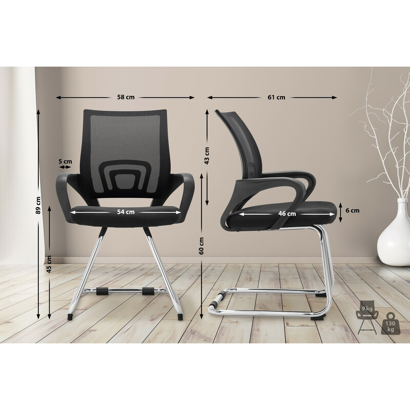 Ergonomisk gungstol i metall med vadderad sits