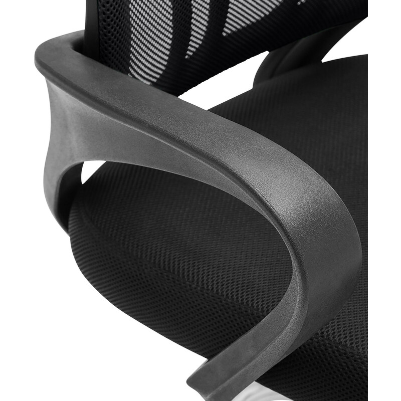 Ergonomisk gungstol i metall med vadderad sits