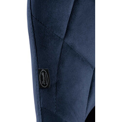 Elegant barstol i sammet med justerbar höjd och fotstöd