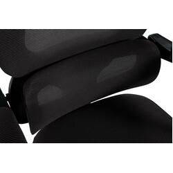 Ergonomisk kontorsstol med justerbart nackstöd och fotstöd