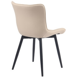 Elegant stol i sammet eller konstläder med ergonomisk design