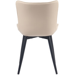 Elegant stol i sammet eller konstläder med ergonomisk design