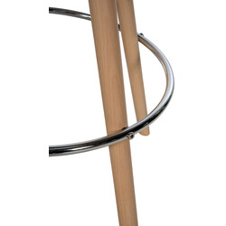 Modern barstol i bok med konstläder och fotstöd