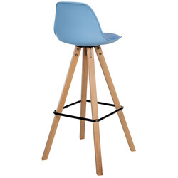 Elegant barstol i bok med vadderad sits och ryggstöd