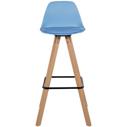 Elegant barstol i bok med vadderad sits och ryggstöd