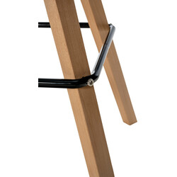 Modern barstol med tygklädsel och bokstomme