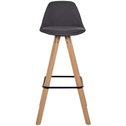 Modern barstol med tygklädsel och bokstomme