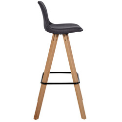 Modern barstol med tygklädsel och bokstomme