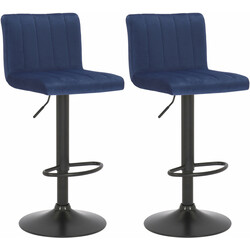 Eleganta svängbara barstolar i sammet med justerbar höjd